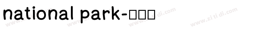 national park字体转换